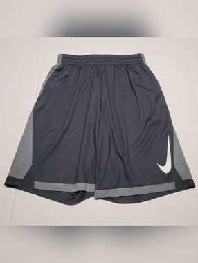 Nike Men’s Black Athletic Mesh Shorts with Gray Trim